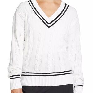 Prince Women's Classic Cable Knit Tennis Sweater